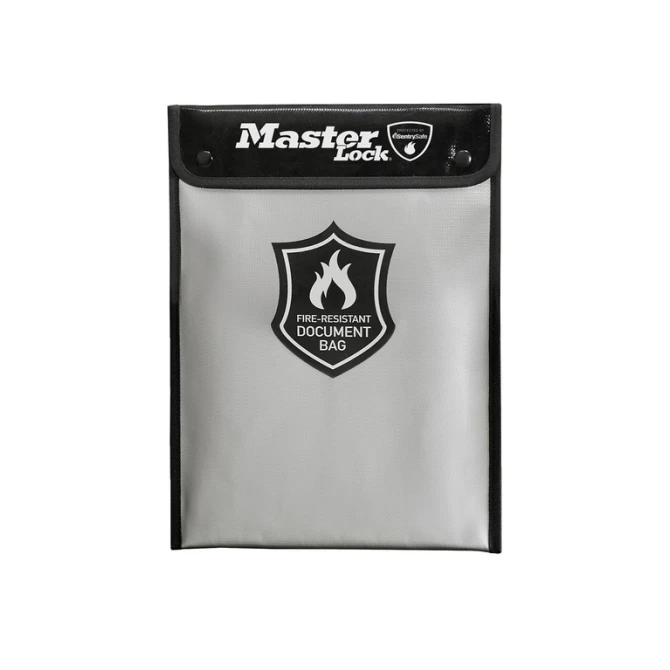 Brandwerende en waterbestendige documententas MasterLock 28x38cm