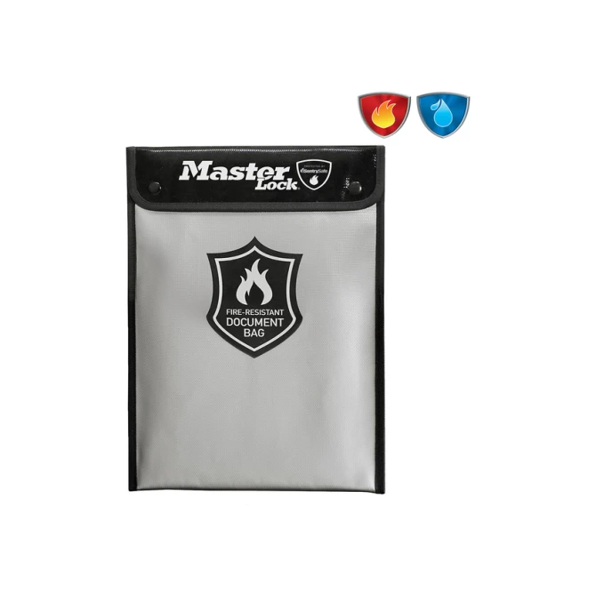 Brandwerende en waterbestendige documententas MasterLock 28x38cm