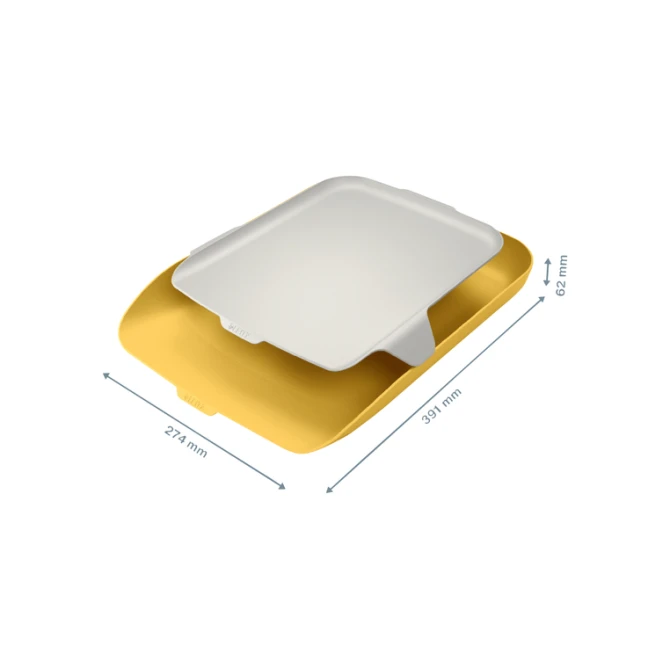 Brievenbak Leitz Cosy met desk organiser geel