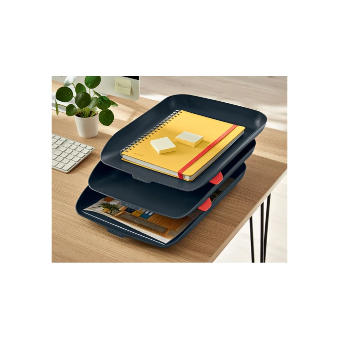 Brievenbak Leitz Cosy set van 3 A4 fluweel grijs