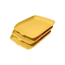 Brievenbak Leitz Cosy set van 3 A4 warm geel