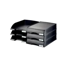 Brievenbak Leitz Plus met lade A4 maxi zwart Brievenbak Leitz Plus met lade A4 maxi zwart