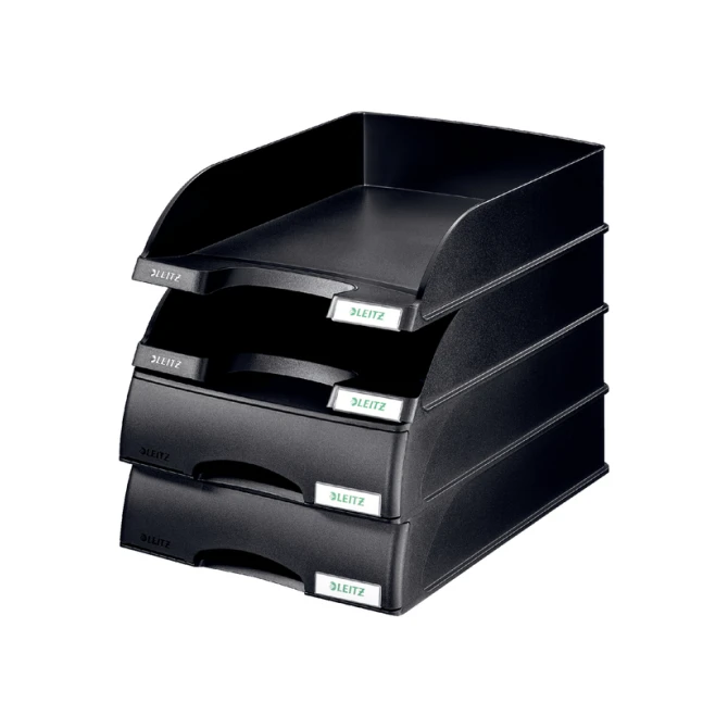 Brievenbak Leitz Plus met lade A4 maxi zwart