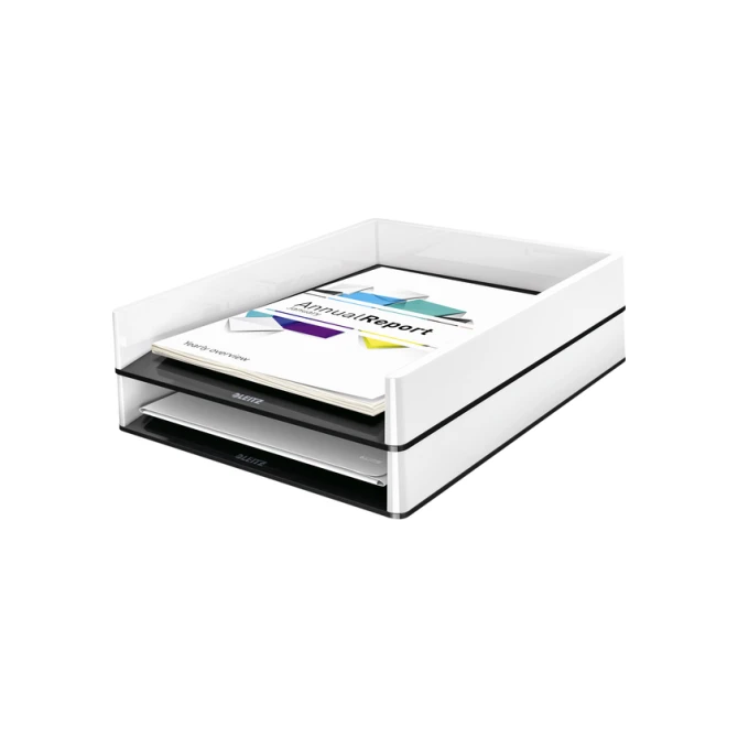 Brievenbak Leitz WOW A4 wit/zwart