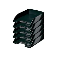 Brievenbak Leitz Wow A4 zwart Brievenbak Leitz Wow A4 zwart