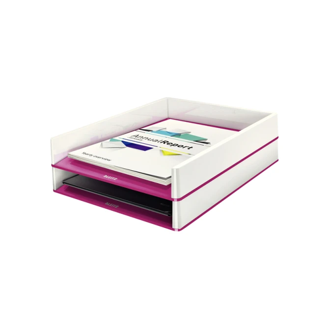 Brievenbak Leitz WOW wit/roze