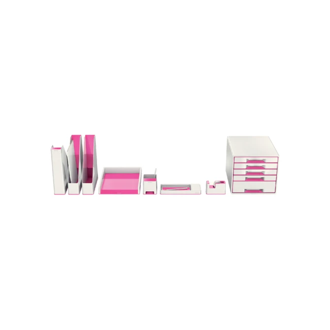 Brievenbak Leitz WOW wit/roze