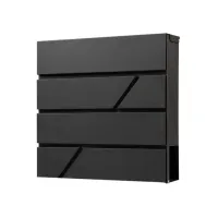 Brievenbus BRASQ PB200 Deluxe wand zwart