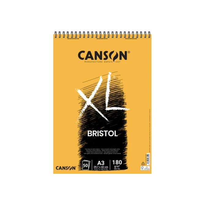 Bristolpapier Canson XL Bristol 50vel 180gr A3 extra wit