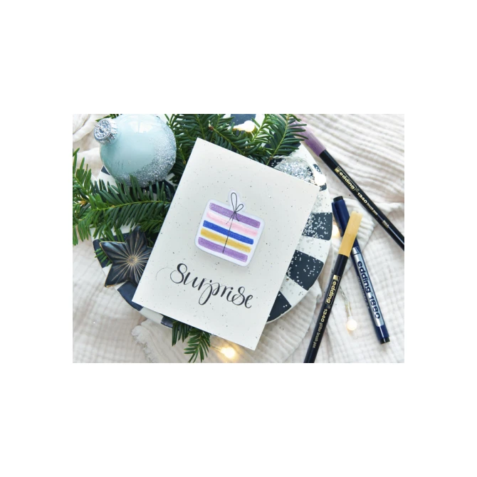 Brushpen edding 1340 glitter assorti set à 4 stuks
