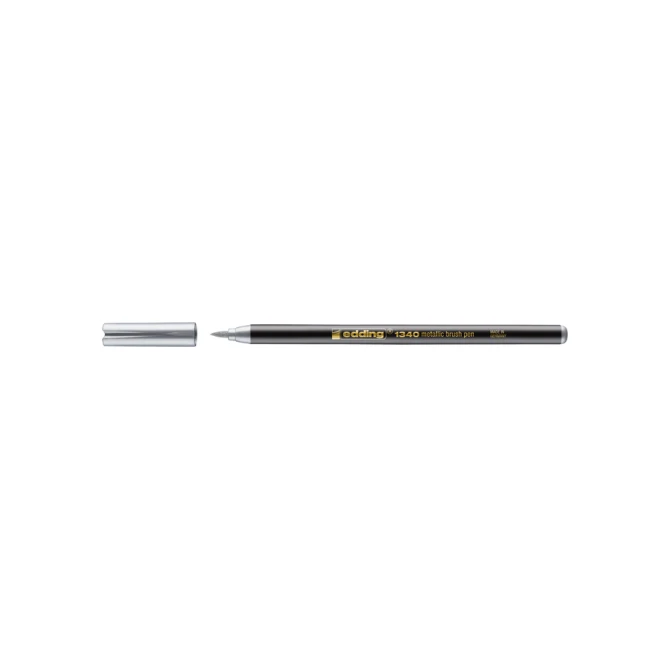 Brushpen edding 1340 metallic zilver