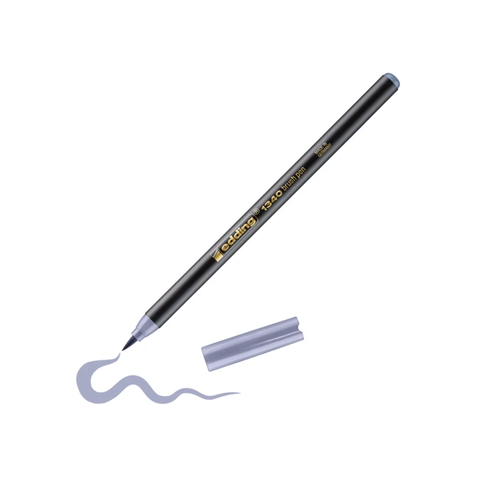 Brushpen edding 1340 zilvergrijs