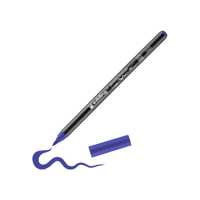 Brushpen edding 4200 porselein blauw