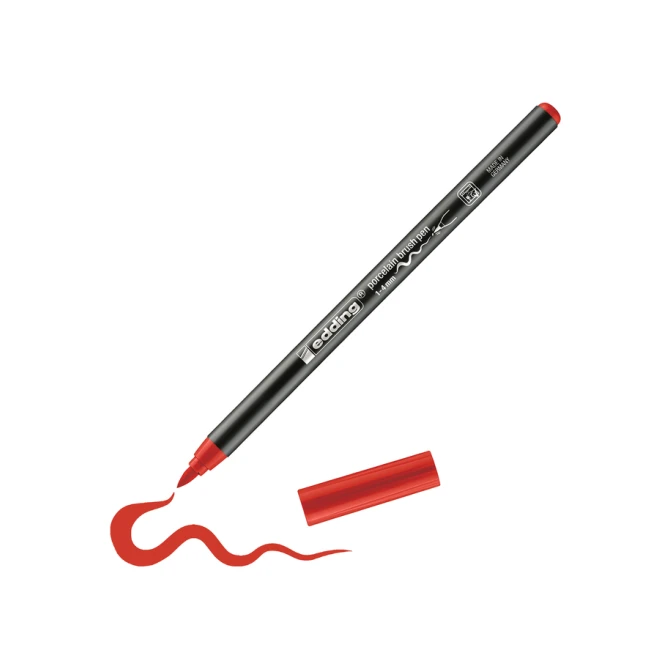 Brushpen edding 4200 porselein rood