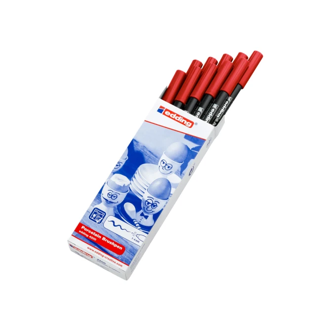 Brushpen edding 4200 porselein rood