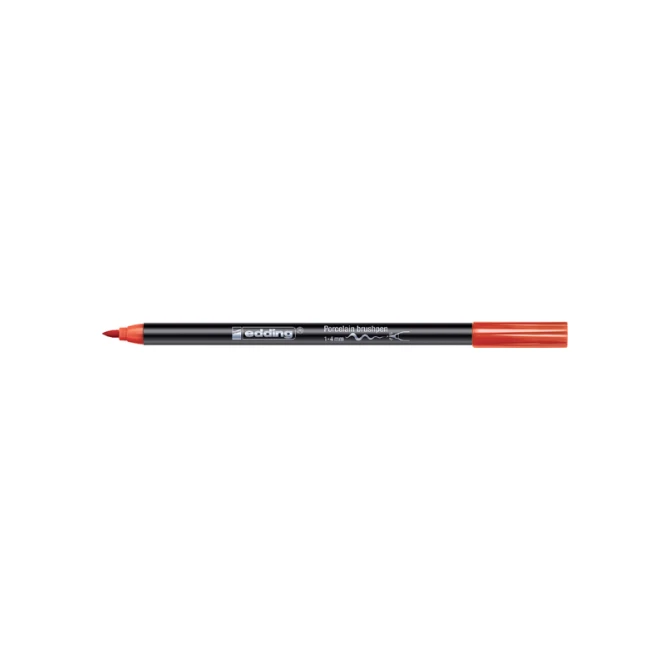 Brushpen edding 4200 porselein rood