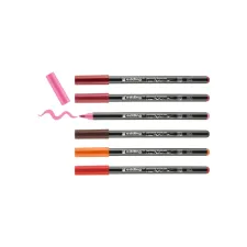 Brushpen edding 4200 porselein warme kleuren assorti etui à 6 stuks Brushpen edding 4200 porselein warme kleuren assorti etui à 6 stuks