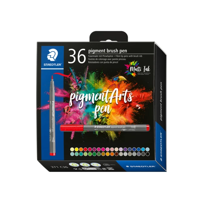 Brushpen Staedtler PigmentArts set à 36 kleuren