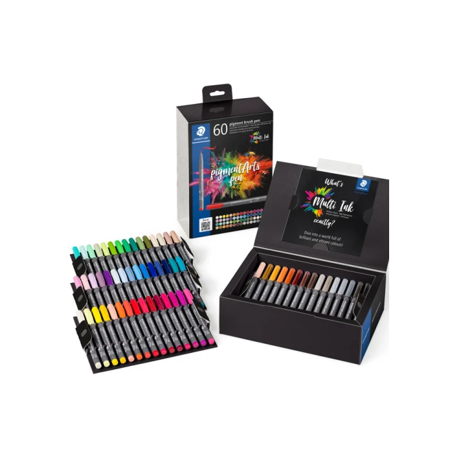 Brushpen Staedtler PigmentArts set à 60 kleuren