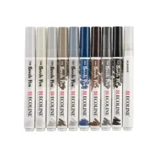 Brushpen Talens Ecoline set à 10 stuks grijs Brushpen Talens Ecoline set à 10 stuks grijs