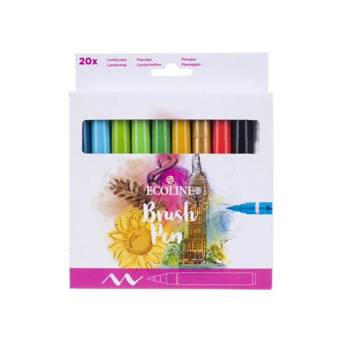 Brushpen Talens Ecoline set à 20 stuks landschap
