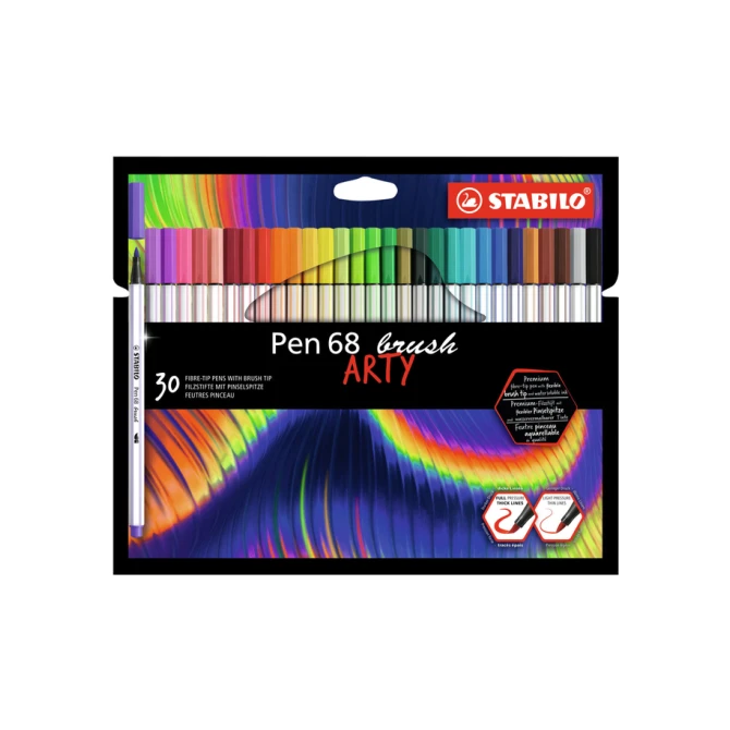 Brushstift STABILO Pen 568/30 Arty assorti set à 30 stuks