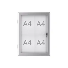 Buiten- binnenvitrine wand MAULexcite whiteboard 4xA4 met slot Buiten- binnenvitrine wand MAULexcite whiteboard 4xA4 met slot