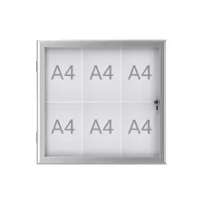 Buiten- binnenvitrine wand MAULexcite whiteboard 6xA4 met slot Buiten- binnenvitrine wand MAULexcite whiteboard 6xA4 met slot