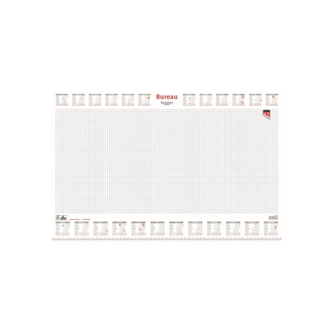 Bureau-onderlegblok 2027 Quantore ruit 56,5X36cm  wit