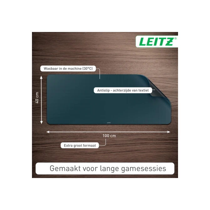 Bureau-onderlegger Leitz 100x40cm oprolbaar donkergrijs