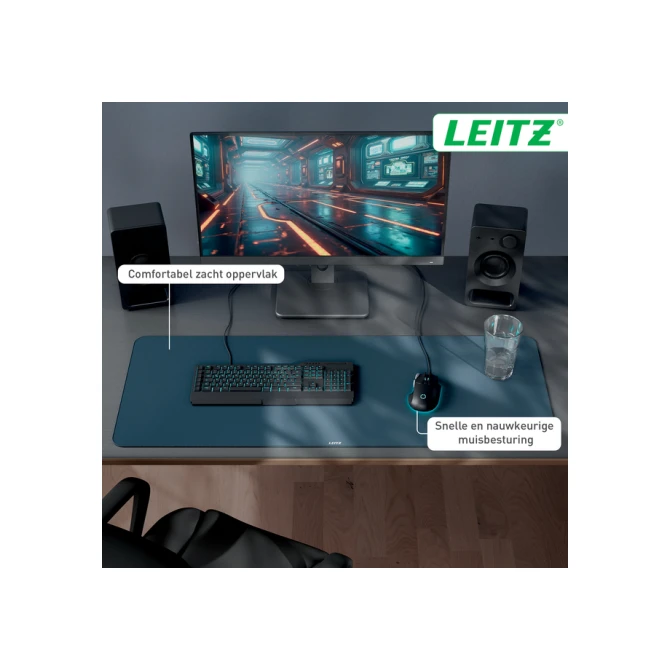 Bureau-onderlegger Leitz 100x40cm oprolbaar donkergrijs