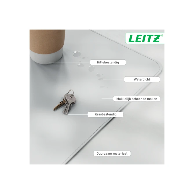 Bureau-onderlegger Leitz 80x40cm oprolbaar grijs