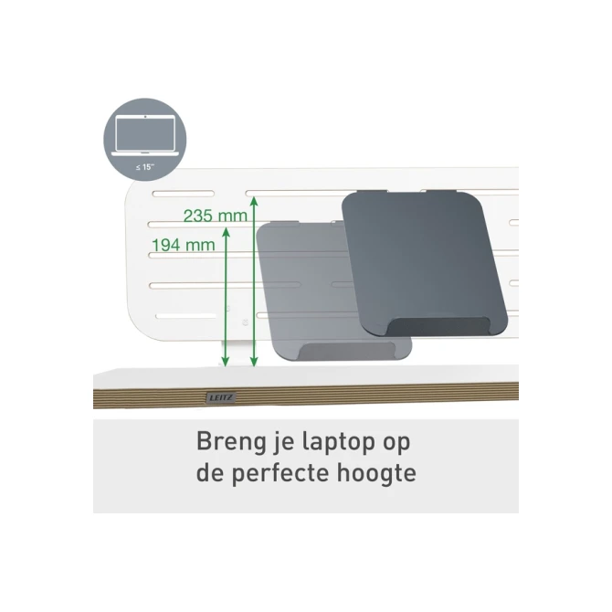 Bureau ophangbord Leitz Ergo met laptophouder