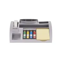 Bureau organiser Post-it C50 zilvergrijs incl inhoud