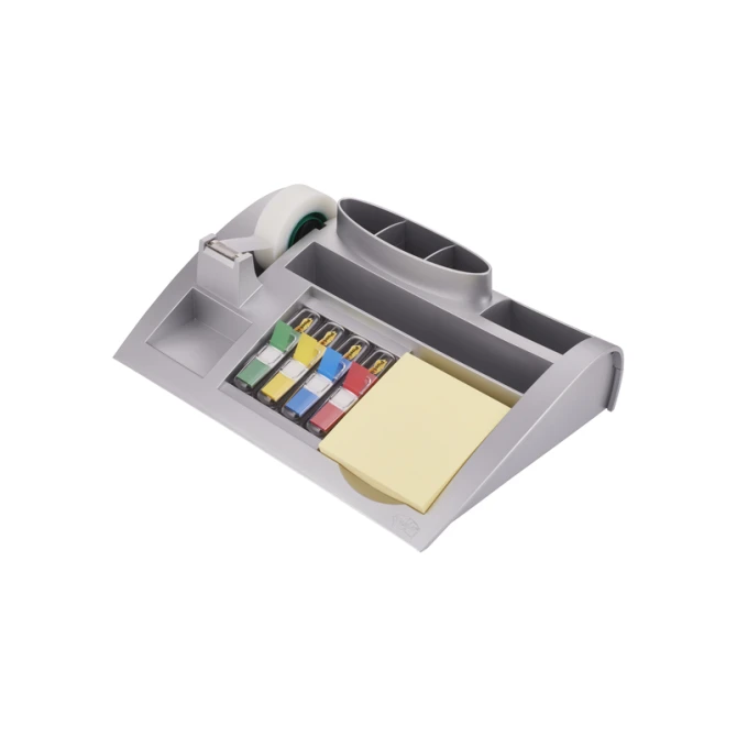 Bureau organiser Post-it C50 zilvergrijs incl inhoud
