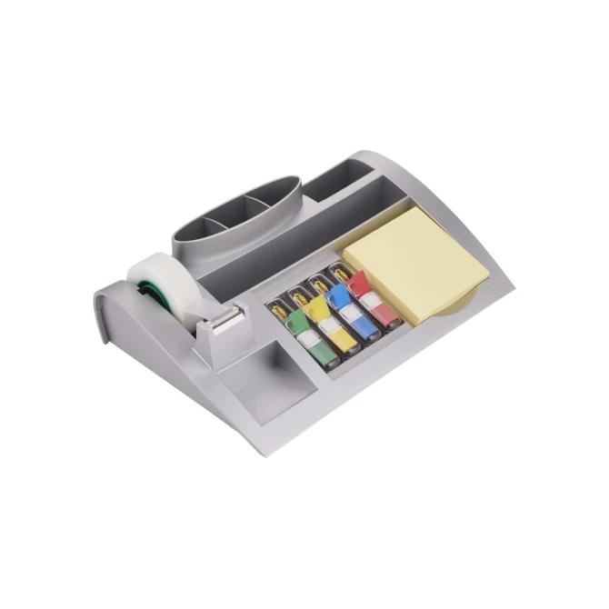 Bureau organiser Post-it C50 zilvergrijs incl inhoud