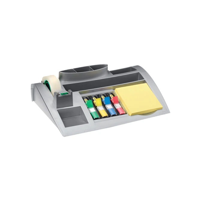 Bureau organiser Post-it C50 zilvergrijs incl inhoud