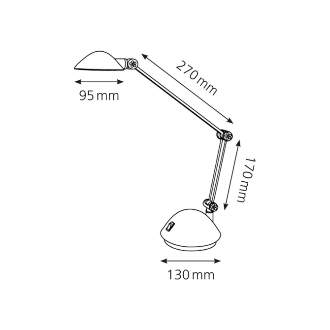 Bureaulamp Hansa led Space zwart