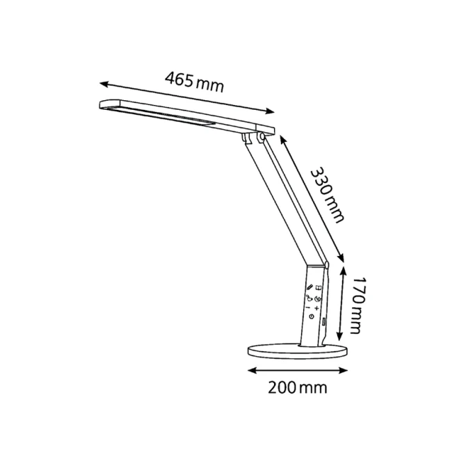 Bureaulamp Hansa led Vario Plus antraciet