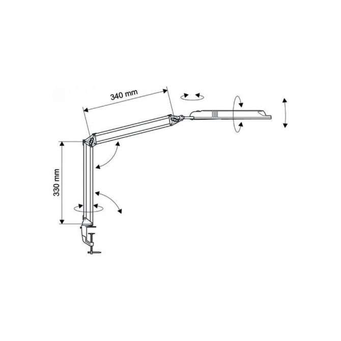 Bureaulamp MAUL Atlantic LED tafelklem zwart