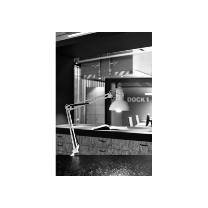 Bureaulamp MAUL Study tafelklem excl.LED lamp E27 wit