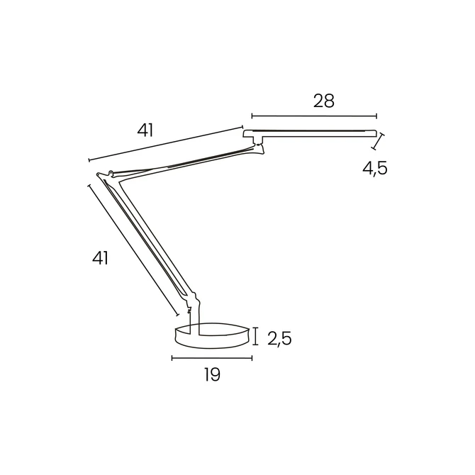 Bureaulamp Unilux Mamboled 2.0 led zwart