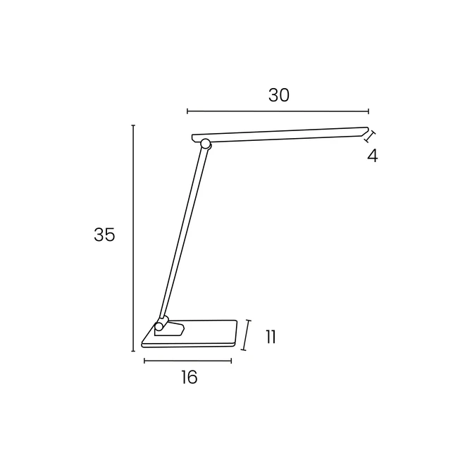 Bureaulamp Unilux Popy led wit