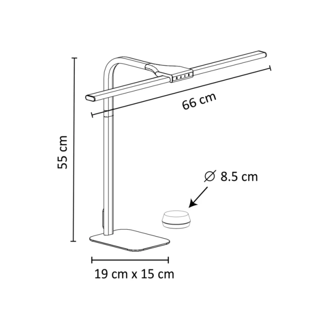 Bureaulamp Unilux Strata base led wit