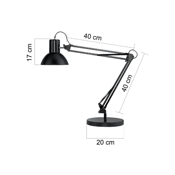Bureaulamp Unilux Success 66 led tafelklem zwart