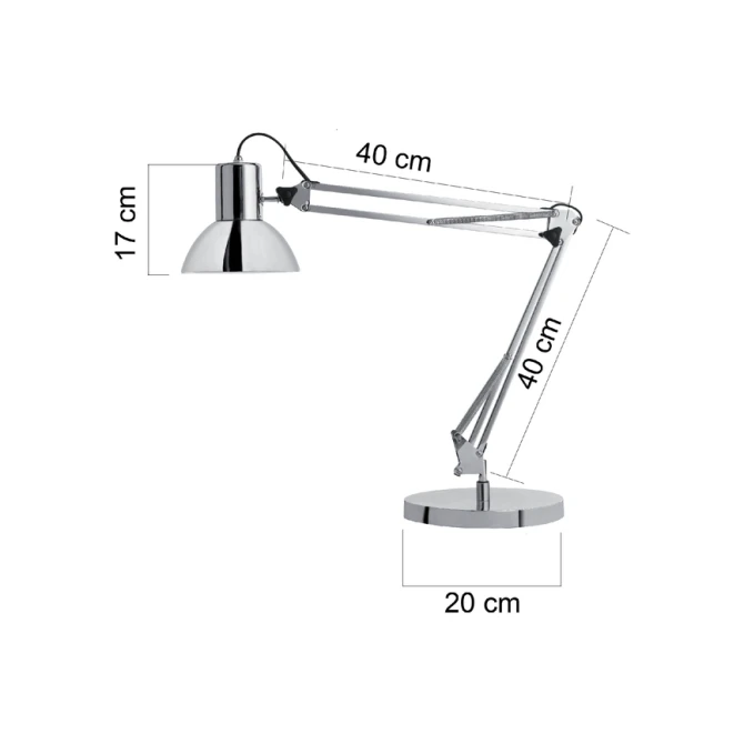 Bureaulamp Unilux Success led chroom