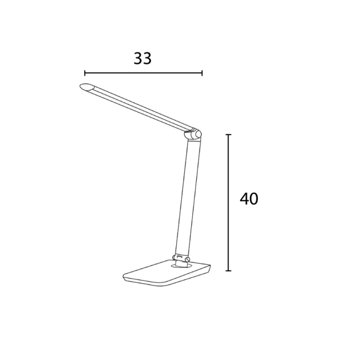 Bureaulamp Unilux Twistled led zwart
