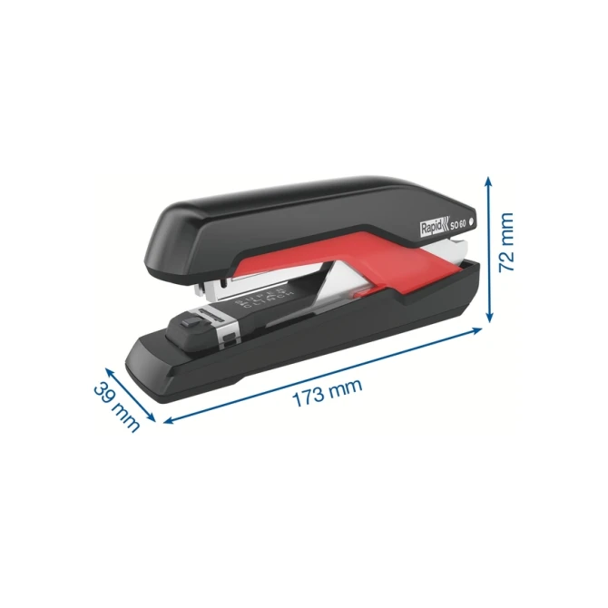 Bureaunietmachine Rapid Supreme fullstrip S1O60 60 vel zwart/rood