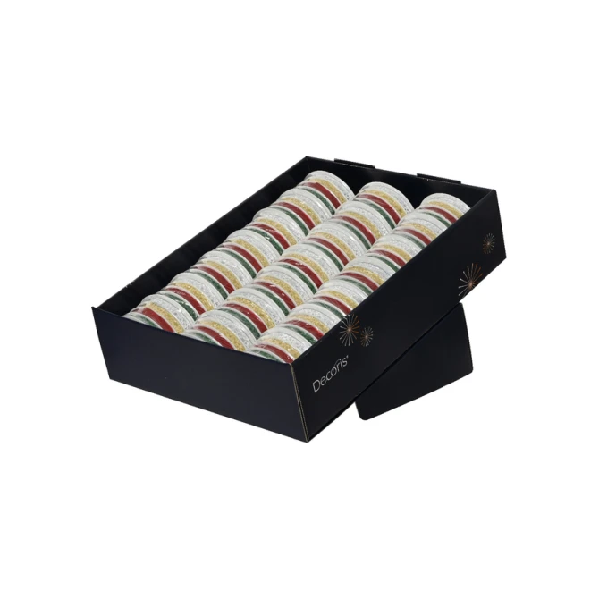 Cadeaulint Decoris rol met 4 kleuren assorti