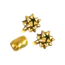 Cadeaulint Polyband en 2 rozetten goud